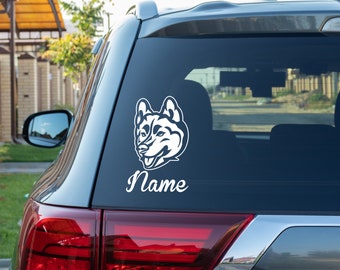 Personalized Husky Vinyl Decal Dog Sticker for Car Window Bumper