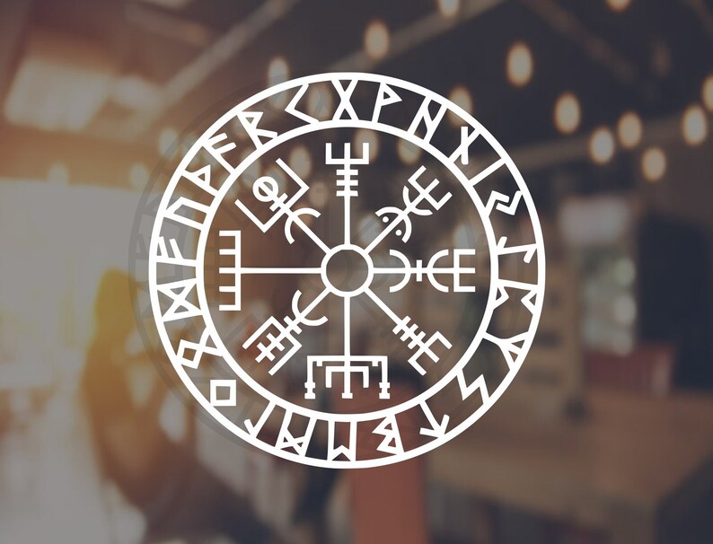 Vegvisir Viking Compass Vinyl Decal Odin Thor Norse Mythology Etsy