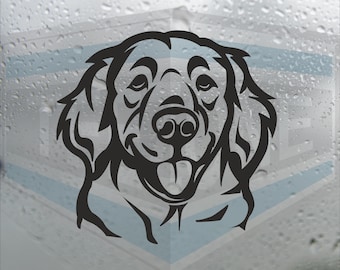 Golden Retriever Vinyl Aufkleber Hund Aufkleber für Autofenster Stoßstange Wand