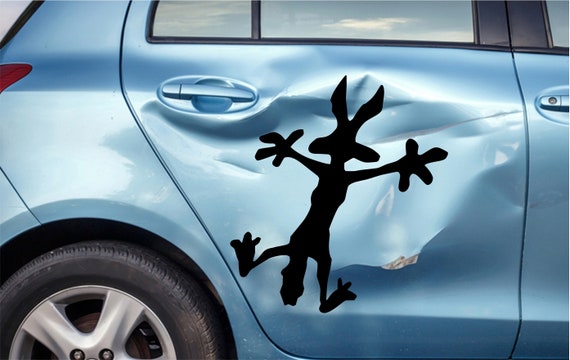 Wile E Coyote Hitting Wall Vinyl Decal Sticker Car Truck | Etsy