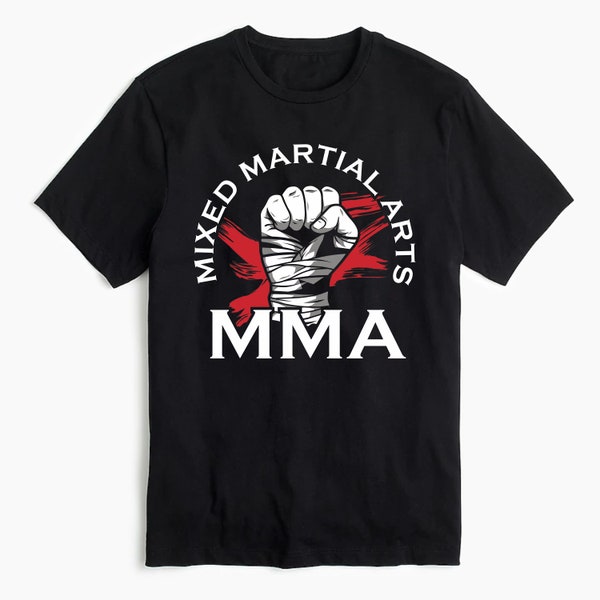 MMA T-shirt pour homme Fighting Motivation Workout Arts martiaux mixtes Boxe Kickboxing Wrestling