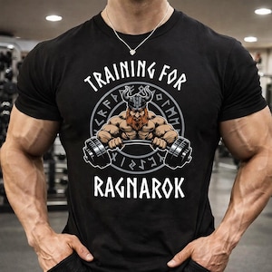 Training für Ragnarok Bodybuilder T-Shirt Viking Norse Motivation Gym Workout Fitness