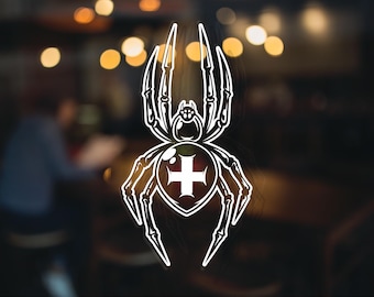 Spider Vinyl Decal Cross Spider Sticker Car Wall