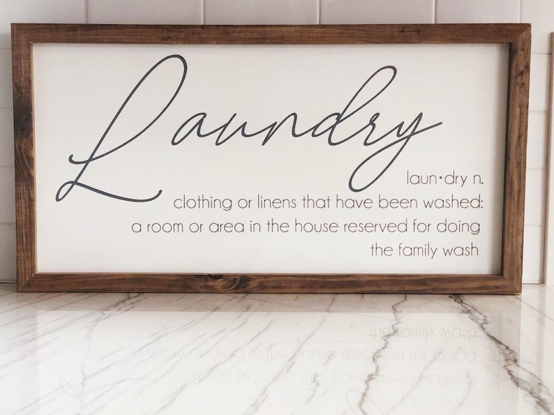 Laundry Room Sign Definition of Laundry Home Decor for the Etsy