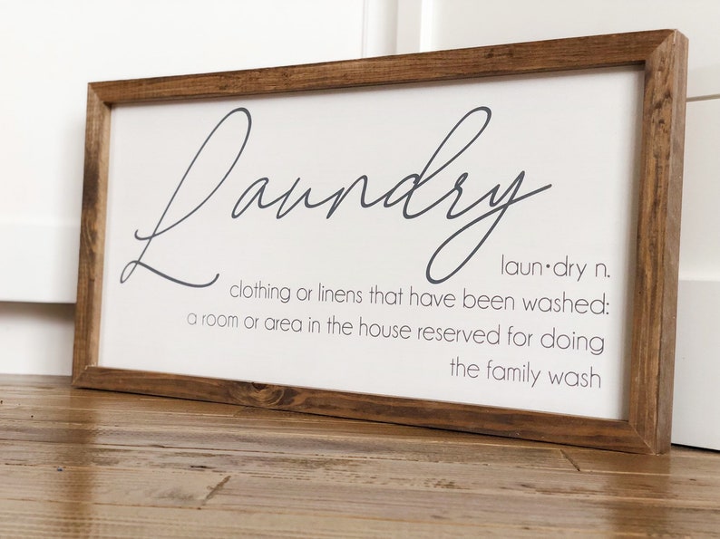Laundry Room Sign Definition of Laundry Home Decor for the Etsy