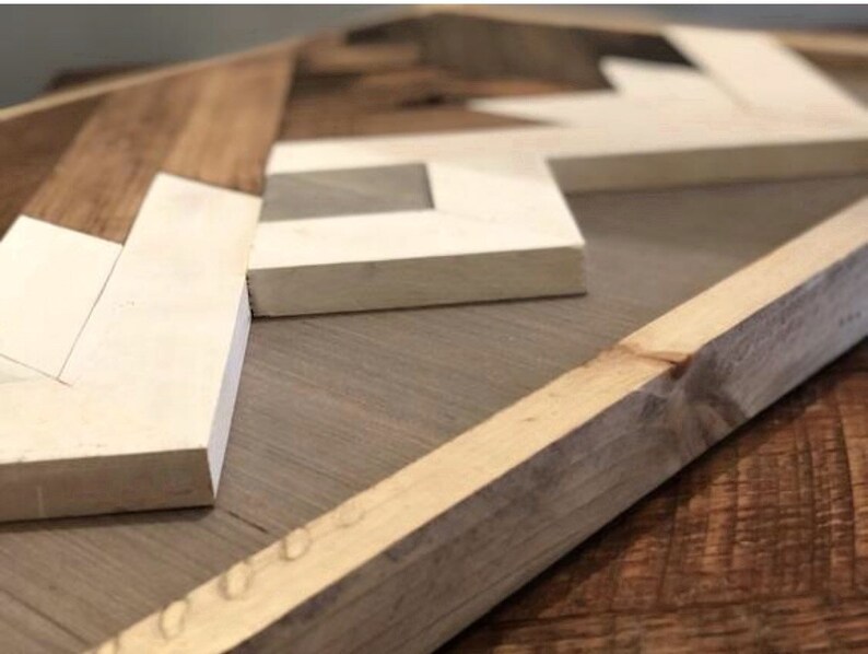 Wood mountain wall art nursery decor custom snow capped Etsy