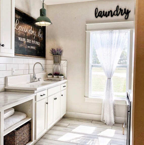 Laundry Co Large Wood Sign Farmhouse Wood Sign Sign For The Laundry Room Modern Farmhouse Sign Mother S Day Gift
