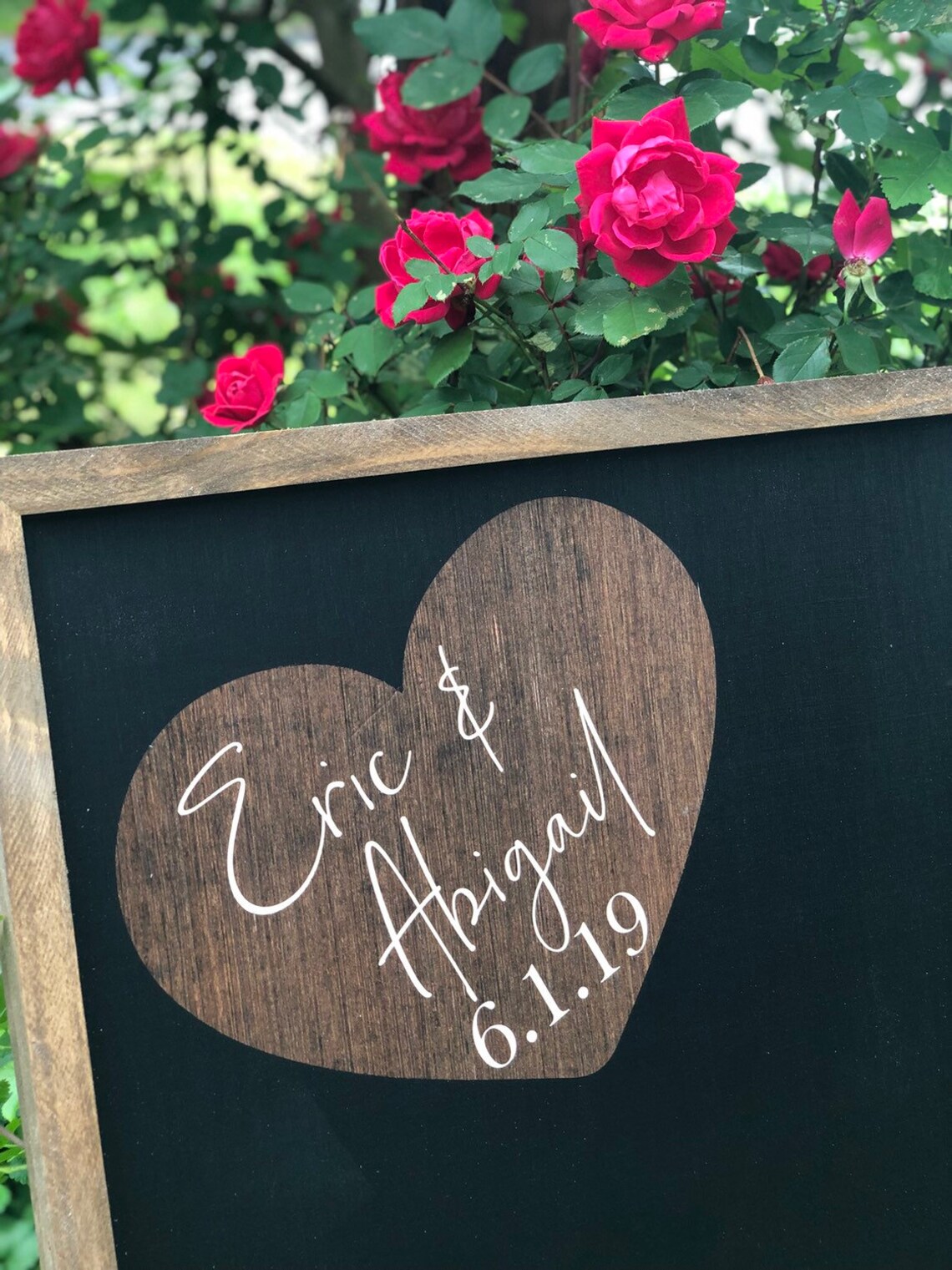 Custom wedding sign chalk board guest signature wall art Etsy