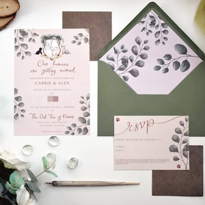 Custom Invitation Suite | Stationery Package | Bespoke Wedding Invites and RSVPs | Calligraphy | Hand Painted Designs