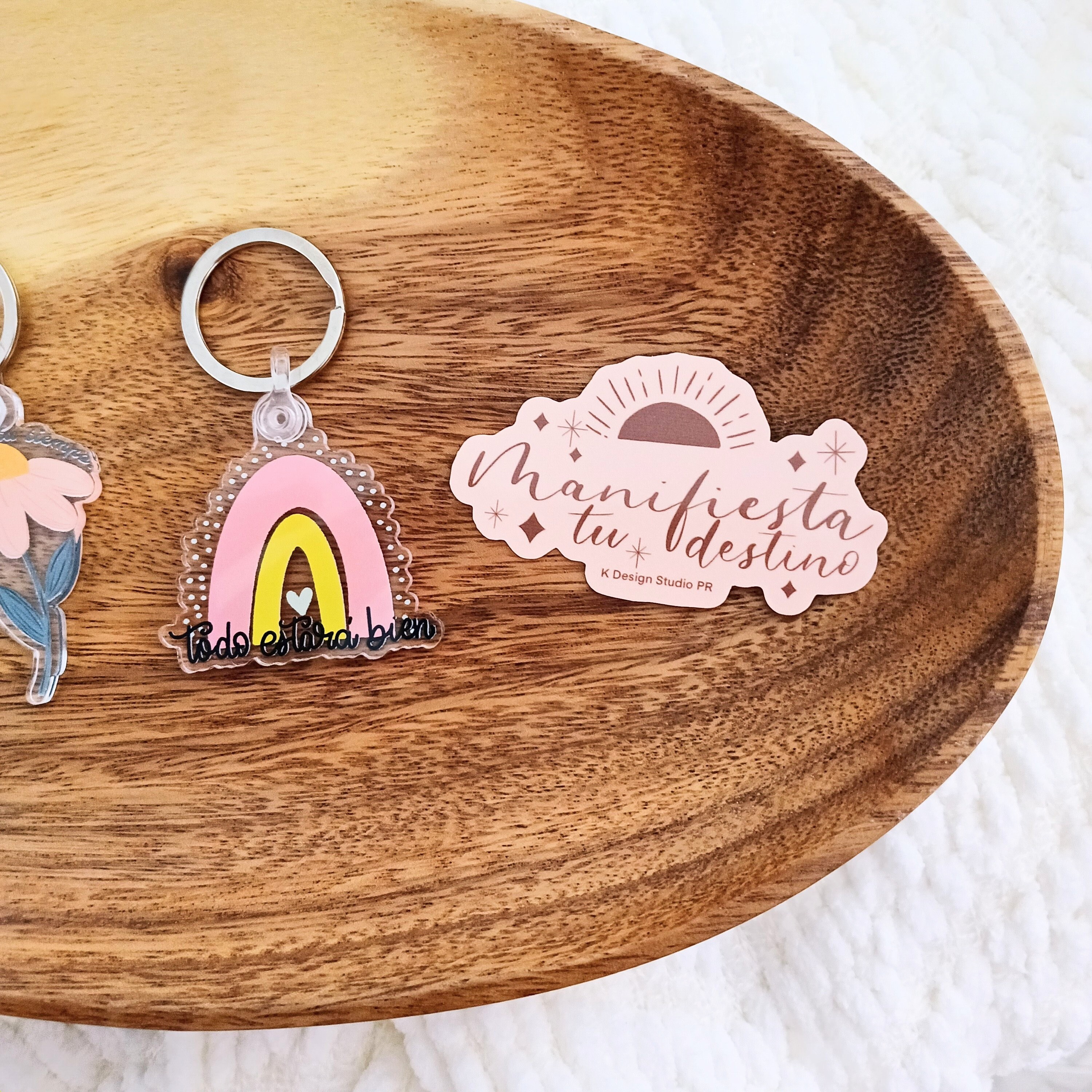 Rainbow Acrylic Keychains Cute Keychain Motivational Etsy