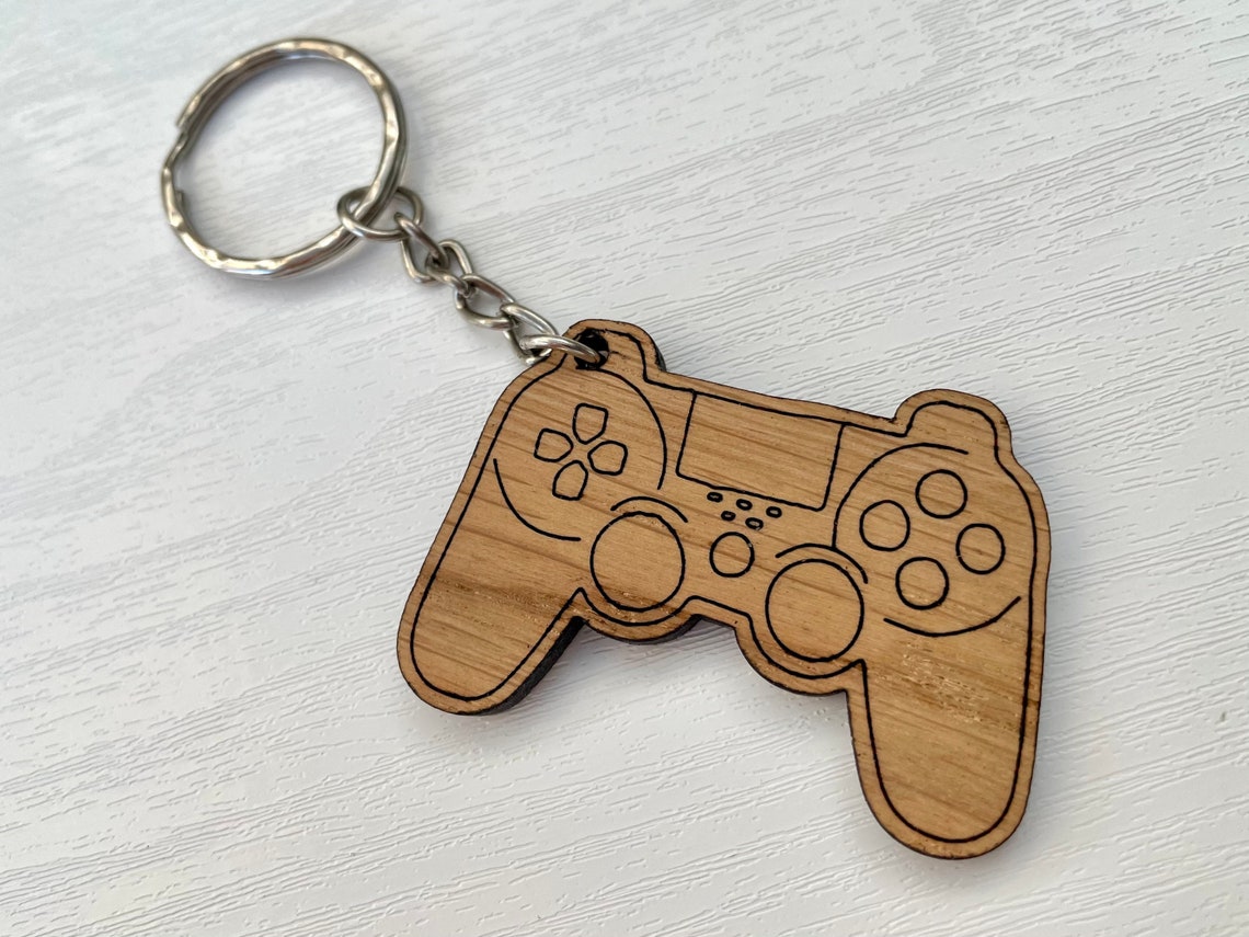 Games Controller Key Ring Wooden Games controller key chain Etsy
