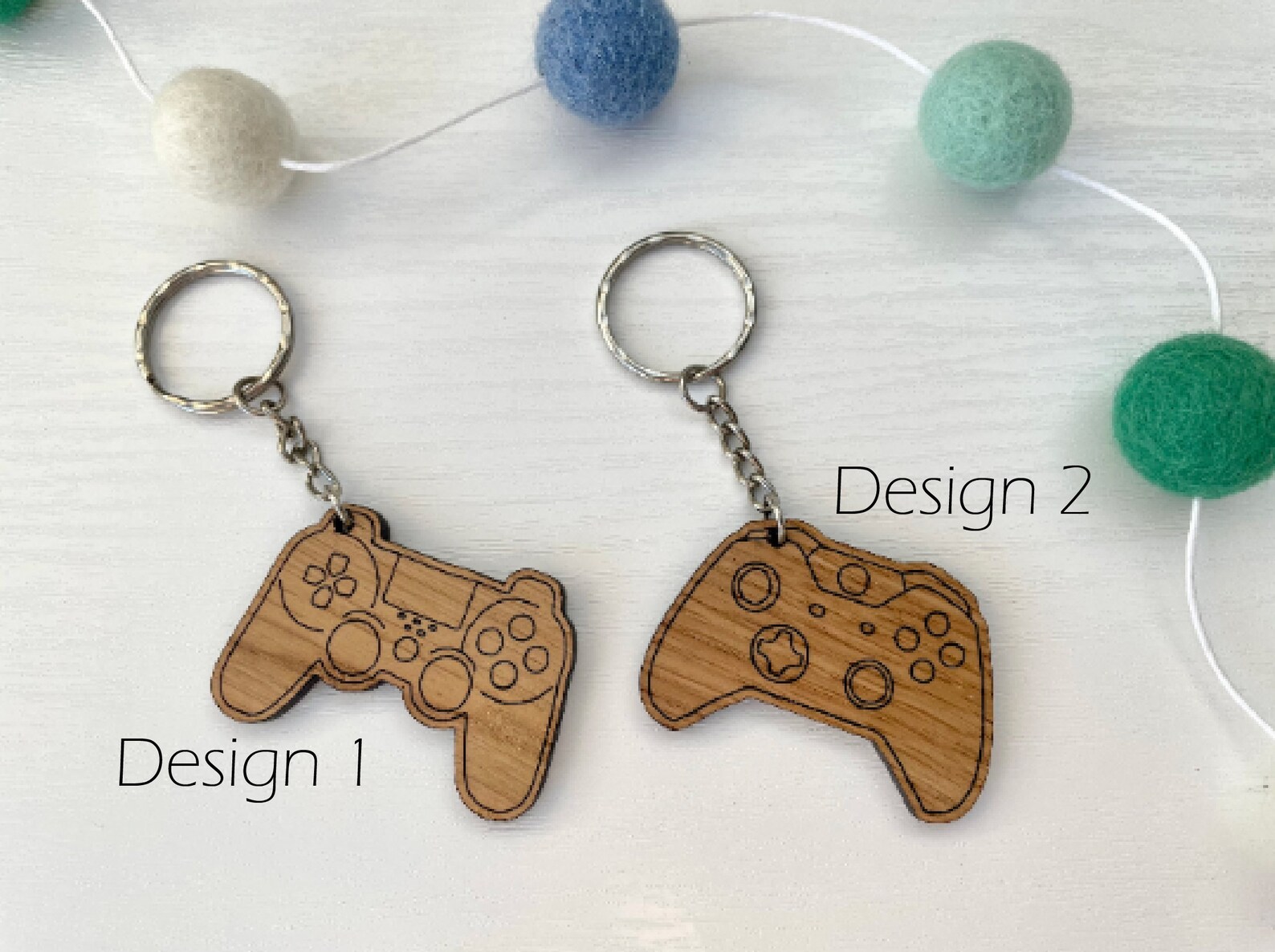 Games Controller Key Ring Wooden Games controller key chain Etsy