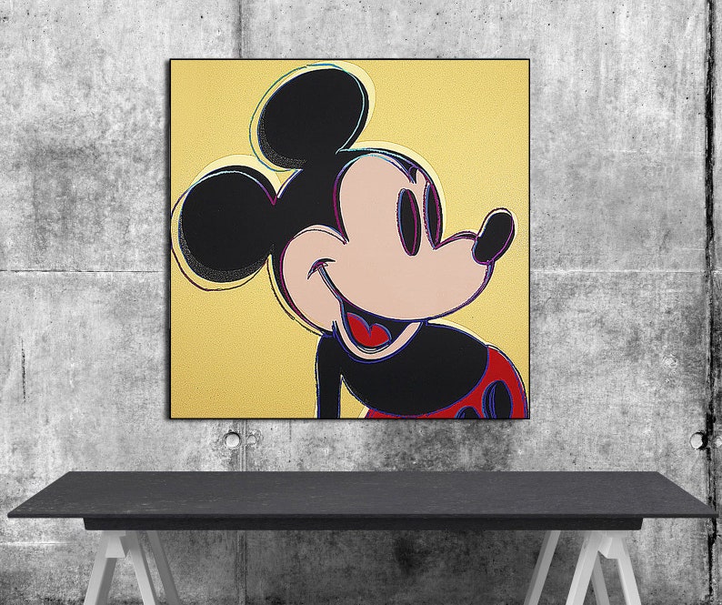 Mickey Mouse Print Mickey Mouse Art Wall Decor Wall Art Etsy