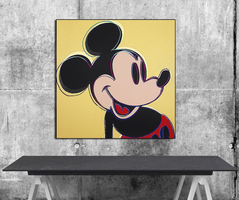Mickey Mouse Print Mickey Mouse Art Wall Decor Wall Art - Etsy