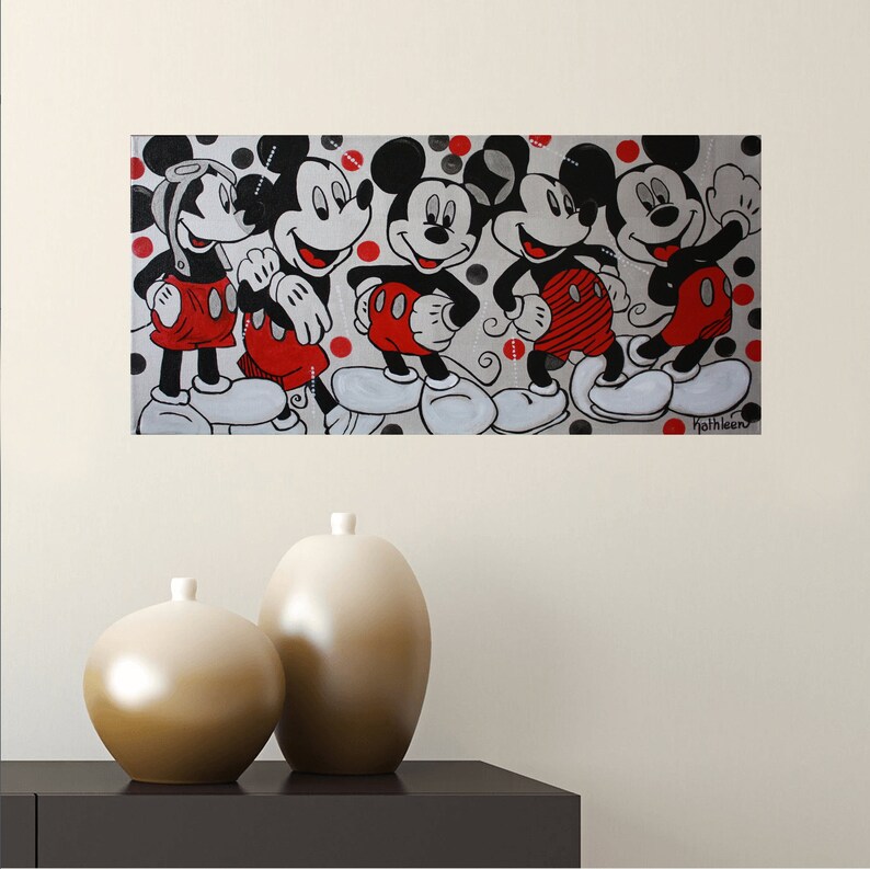 Mickey Mouse Art Print, Mickey Mouse Print, Wall Decor, Wall Art, Modern Art Print, Gifts, Gift for Him, Pop Art, Home Office Decor