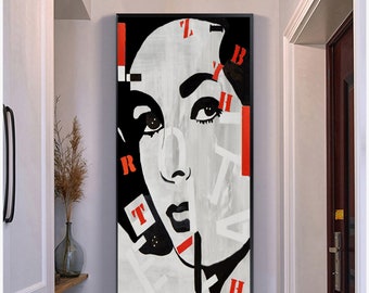 ELIZABETH TAYLOR Art Print, Elizabeth Taylor Poster, Taylor Large Print Wall Art, Prints Wall Art, Extra Large Wall Art Canvas, Modern Print