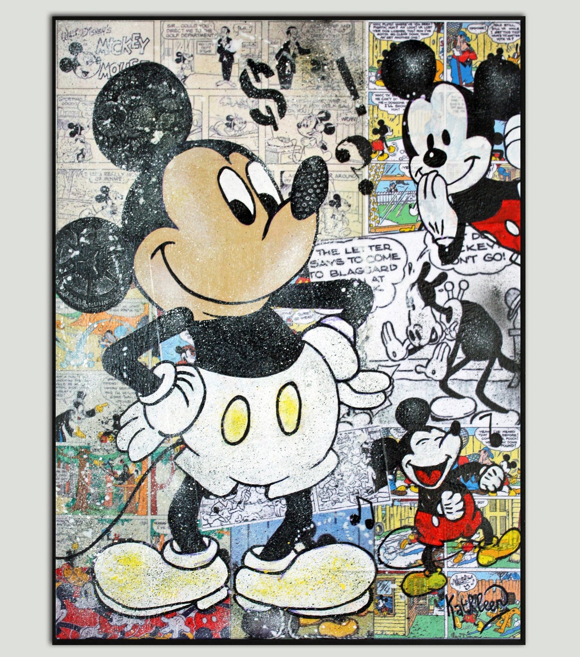 Mickey Mouse Print Mickey Mouse Art Wall Art Decor Kids - Etsy