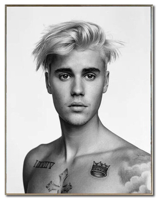 Justin Bieber Print Justin Bieber Poster Justin Bieber Etsy