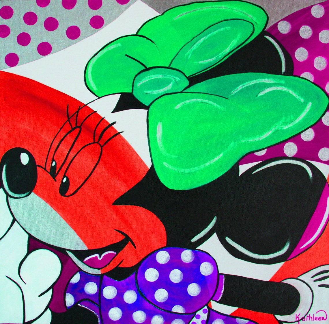 Minnie Mouse Art Print Minnie Mouse Art Wall Decor Wall - Etsy