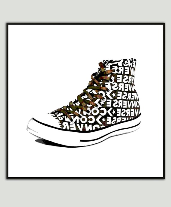Office black hotsell and white converse