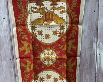 Vintage Lois Long Tea Towel eagles