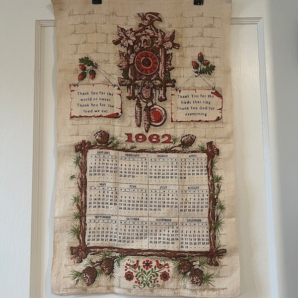 Tea Towel Calendar Etsy