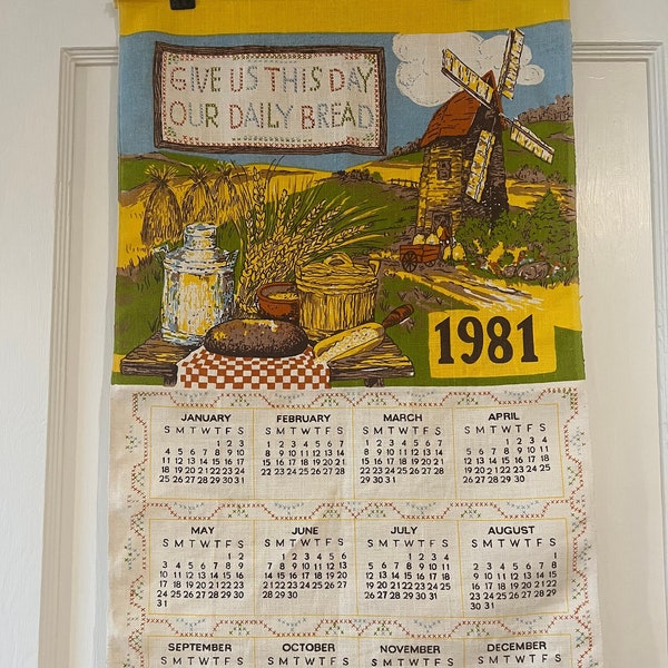 1981 Calendar Etsy