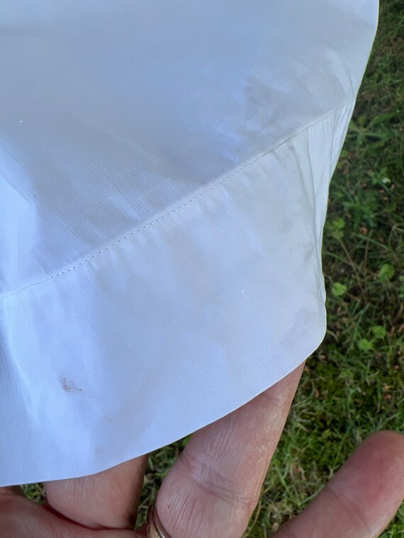 Antique Victorian White Cotton and lace nightgown - image 10