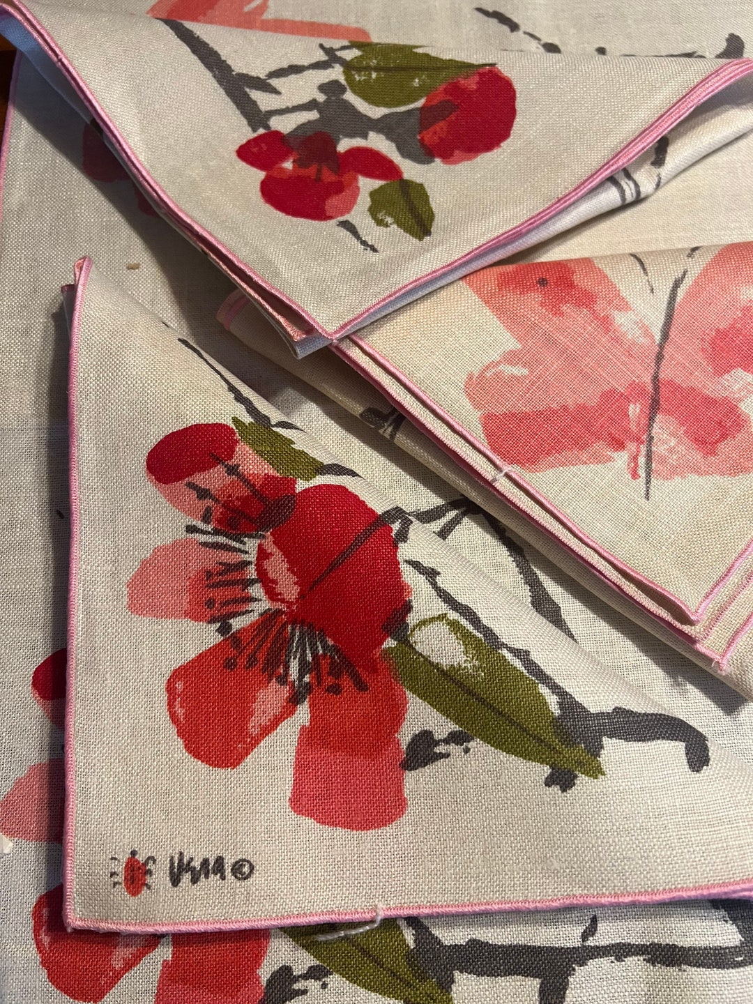 Vintage Vera Napkins Butterfly Set of 4 Etsy