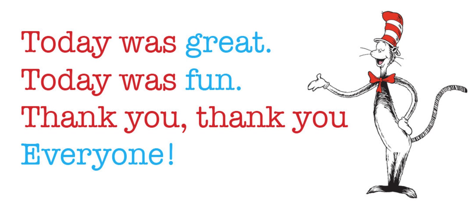 Dr. Seuss Thank You Tags 1.85x4.25in PRINTABLE Etsy