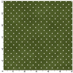 Beautiful Basics- Moss Classic Dots-Maywood Studios Sold by the Yard