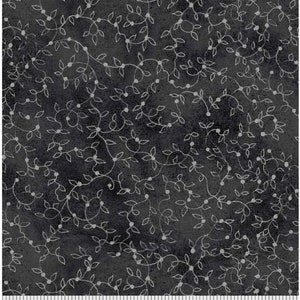 Winter Black Vines- P & B Textiles Sold by the Yard