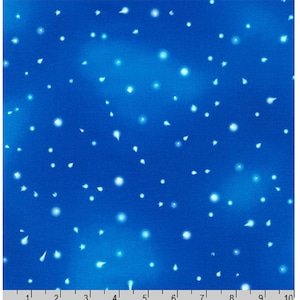 Fantastic Forest: Sapphire Fireflies- Robert Kaufman Sold by the Yard