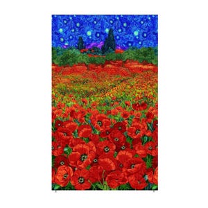 Poppy Fields: Poppy Fields Panel-Timeless Treasures