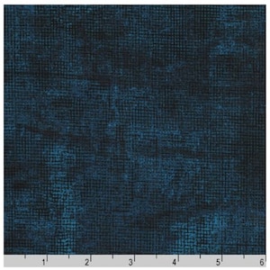 May include: A dark blue fabric with a subtle textured pattern. The fabric has a slightly mottled appearance, with darker and lighter shades of blue.
