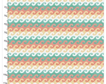 Beach Travel: Waves- 3 Wishes Fabric Sold by the Yard