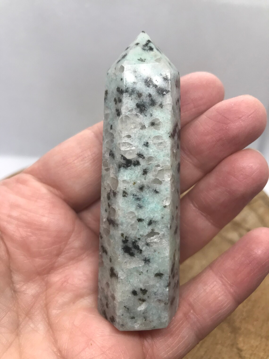 Kiwi jasper towerkiwi jasperjasper crystal Etsy