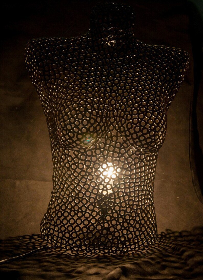 Metal Female Torso Bust / Abstract Art / Wall Light / metal Etsy