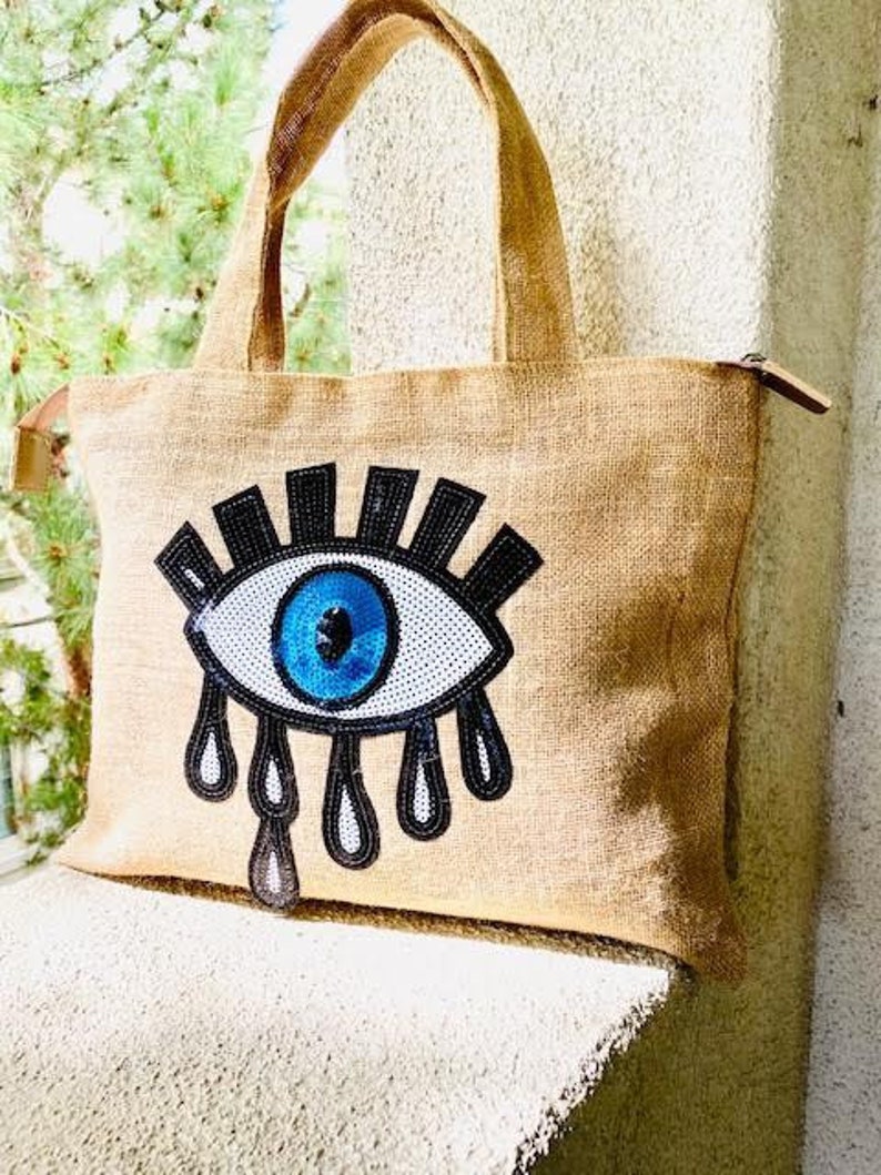 Evil Eye Tote Eco Friendly Tote Bag Sustainable Gifts - Etsy Hong Kong