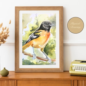 Watercolor Portrait, Drawing from Merged Photos, Custom Artwork, Art Print, Spring Home Painting