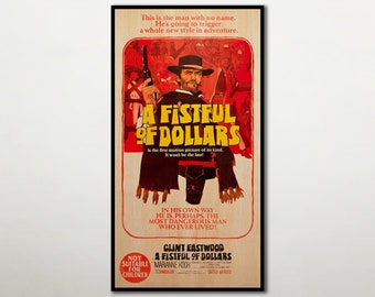 Poster Clint Eastwood A Fistful Of Dollars Vintage Movie Poster