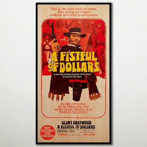 A Fistful of Dollars HIGH QUALITY Spaghetti Western Movie Wood