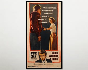 理由なき反抗 ジェームズ・ディーンのカルト映画ポスター復刻版 約