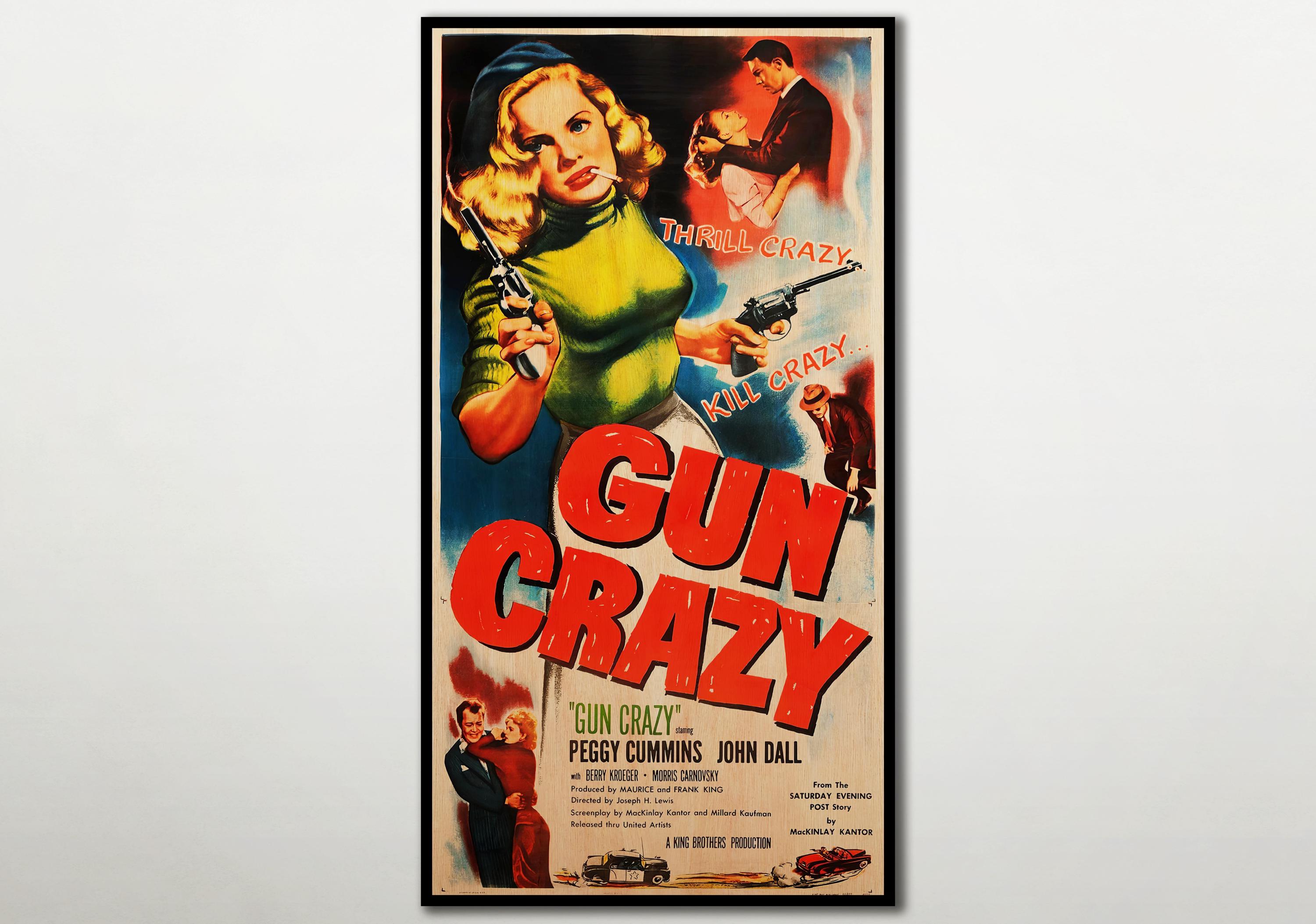 Gun Crazy WOODEN POSTER, Fanart High Quality Cinema Poster on WOOD