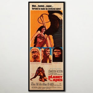 Planet of Apes Poster WOODEN Wall Art, Wall decor unique gift for movie lovers, Handmade fanart cinema Planet of Apes print. Unique gift.