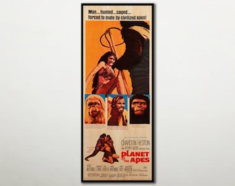 Planet of Apes Poster WOODEN Wall Art, Wall decor unique gift for movie lovers, Handmade fanart cinema Planet of Apes print. Unique gift.