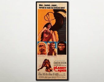 猿の惑星 1968 チャールトン・ヘストン カルト映画ポスター復刻版 約
