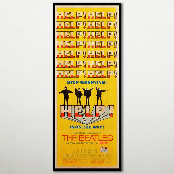 Help! WOOD POSTER, Astonishing tribute gift for the Beatles followers,  Top notch souvenir printed on wood for the Beatles enthusiasts