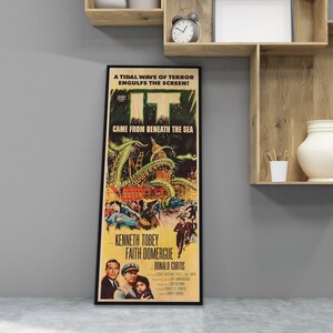 It Came from Beneath the Sea WOODEN POSTER, Fanart high quality cinema poster printed on WOOD of this cult movie, Unique film poster gifts image 5