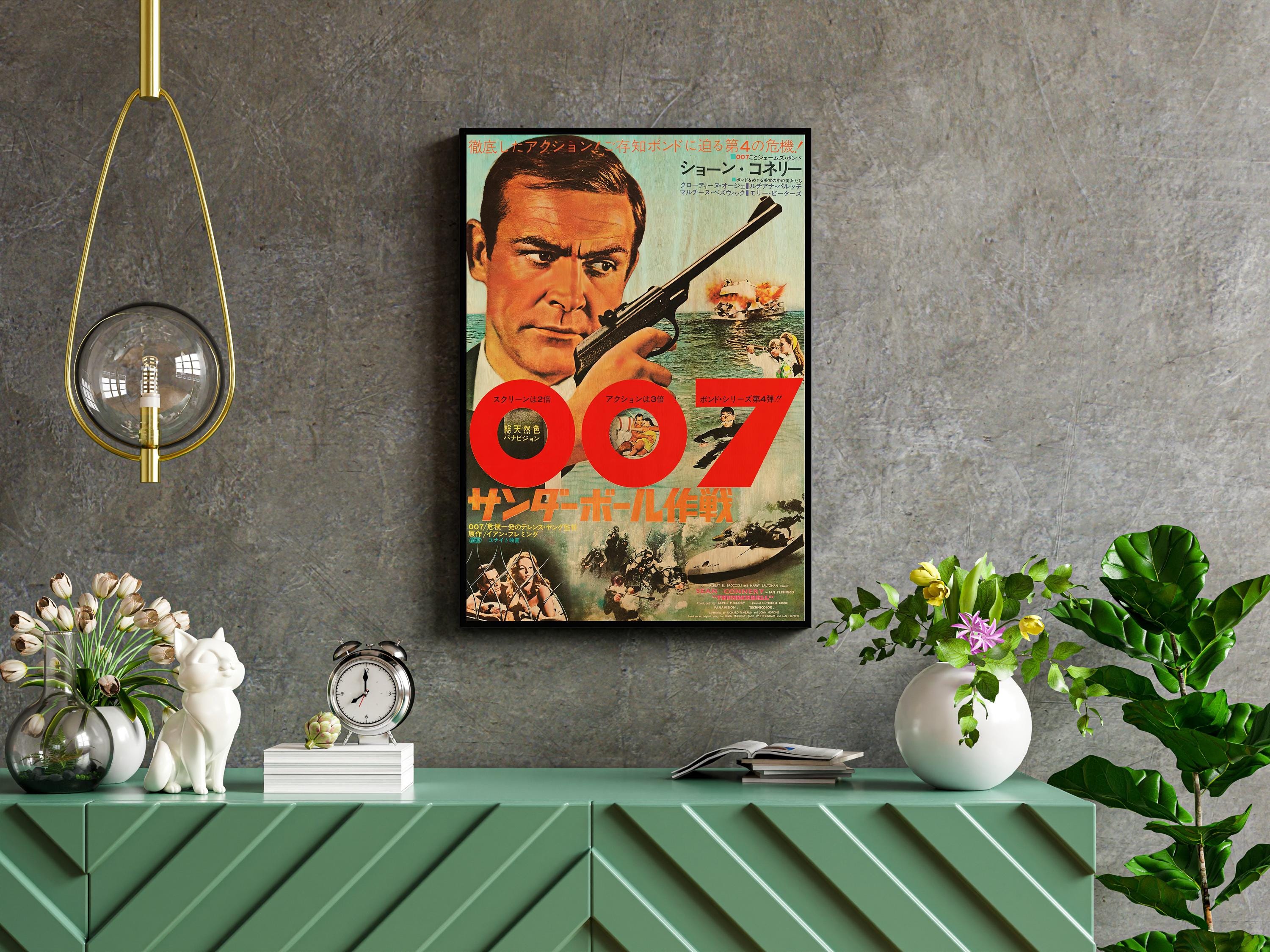 サンダーボール作戦 日本版木製ポスター、ショーン・コネリー主演007